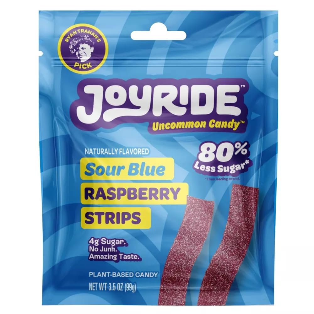 Joyride Sour Blue Raspberry Strips Low Sugar 99 g