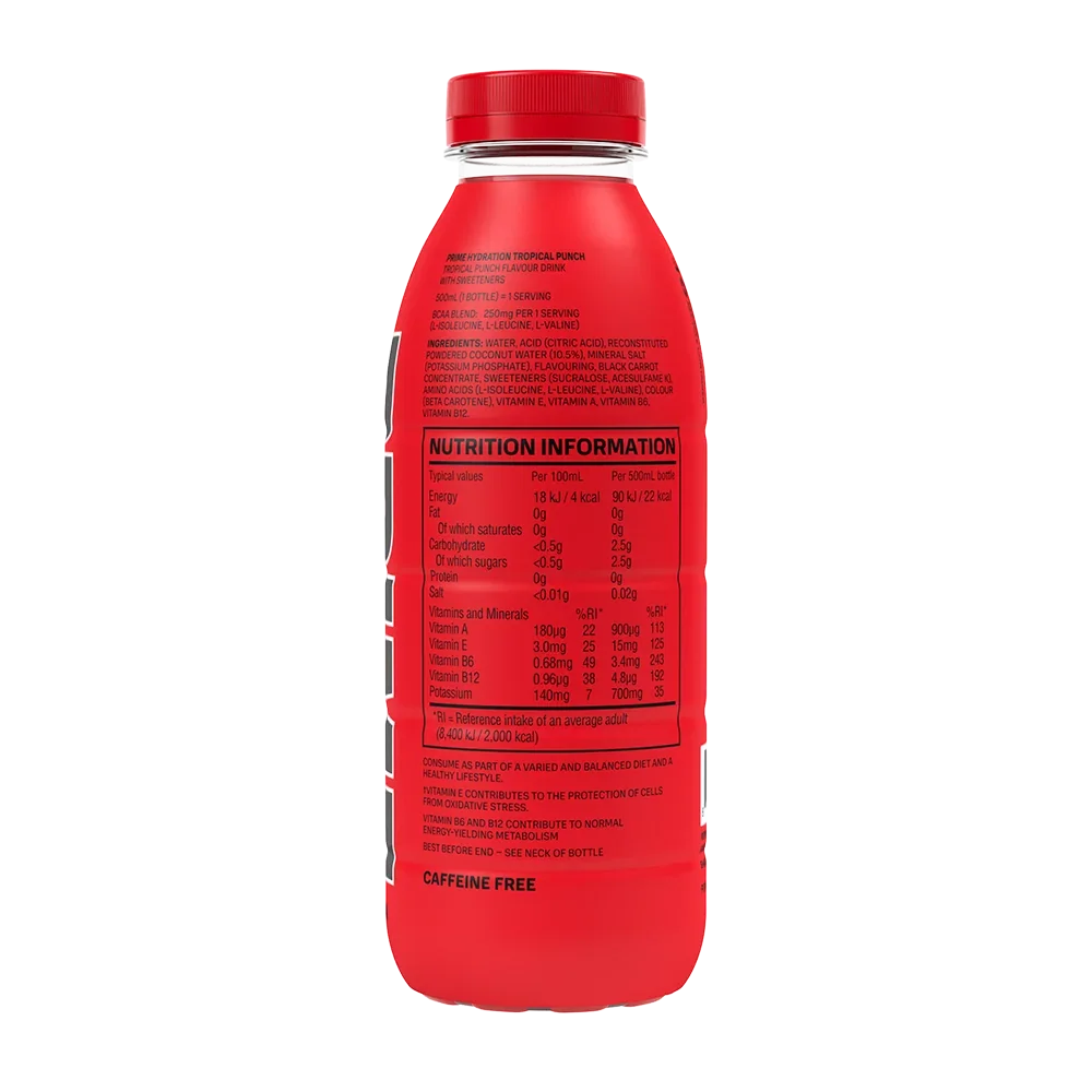 Prime Tropical Punch Hydration Drink - 500ml Pack of 12