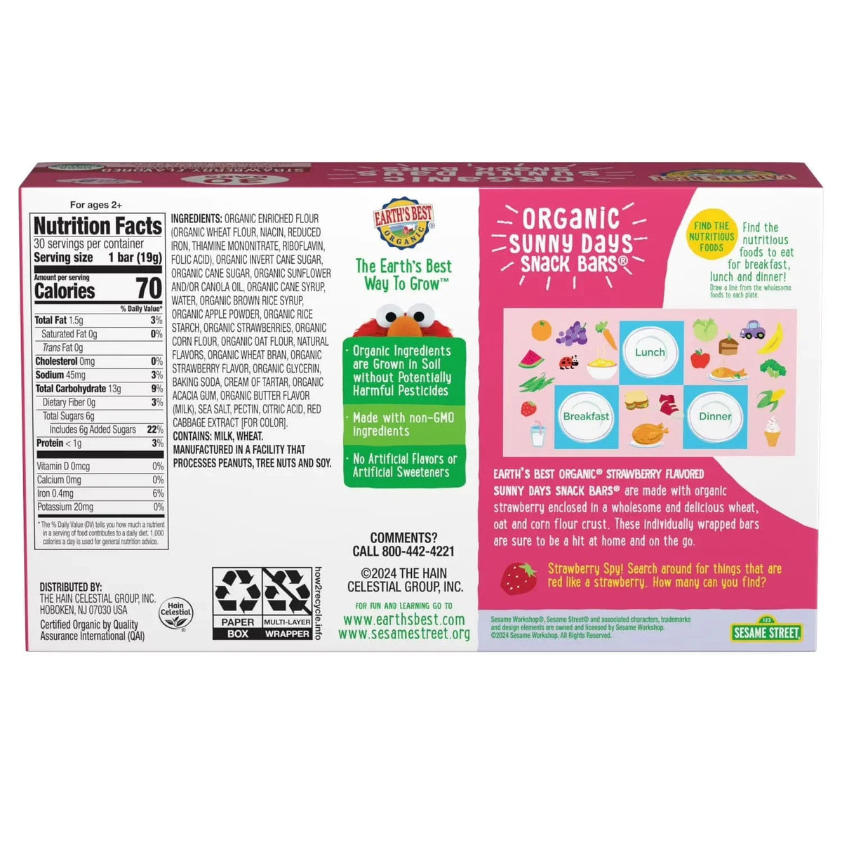 Earth's Best Strawberry Sunny Days Bars, 30 × 19 g - View 8 | Welaza