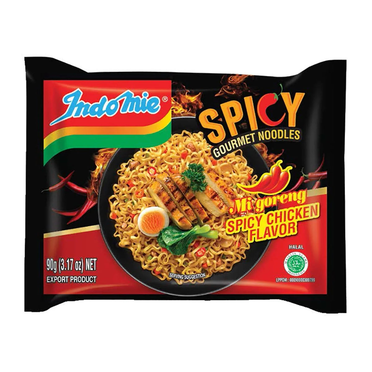 Indomie Hot Spicy Chicken Fried Gourmet Noodles, Halal Certified - Each - 83g 5 Packs - View 2 | Welaza