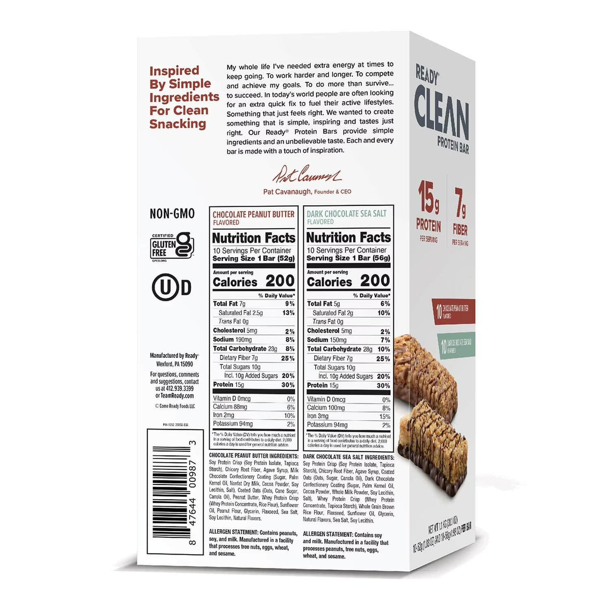 Ready Protein Bar, Variety Pack - 1.1 Kg (20 pk)