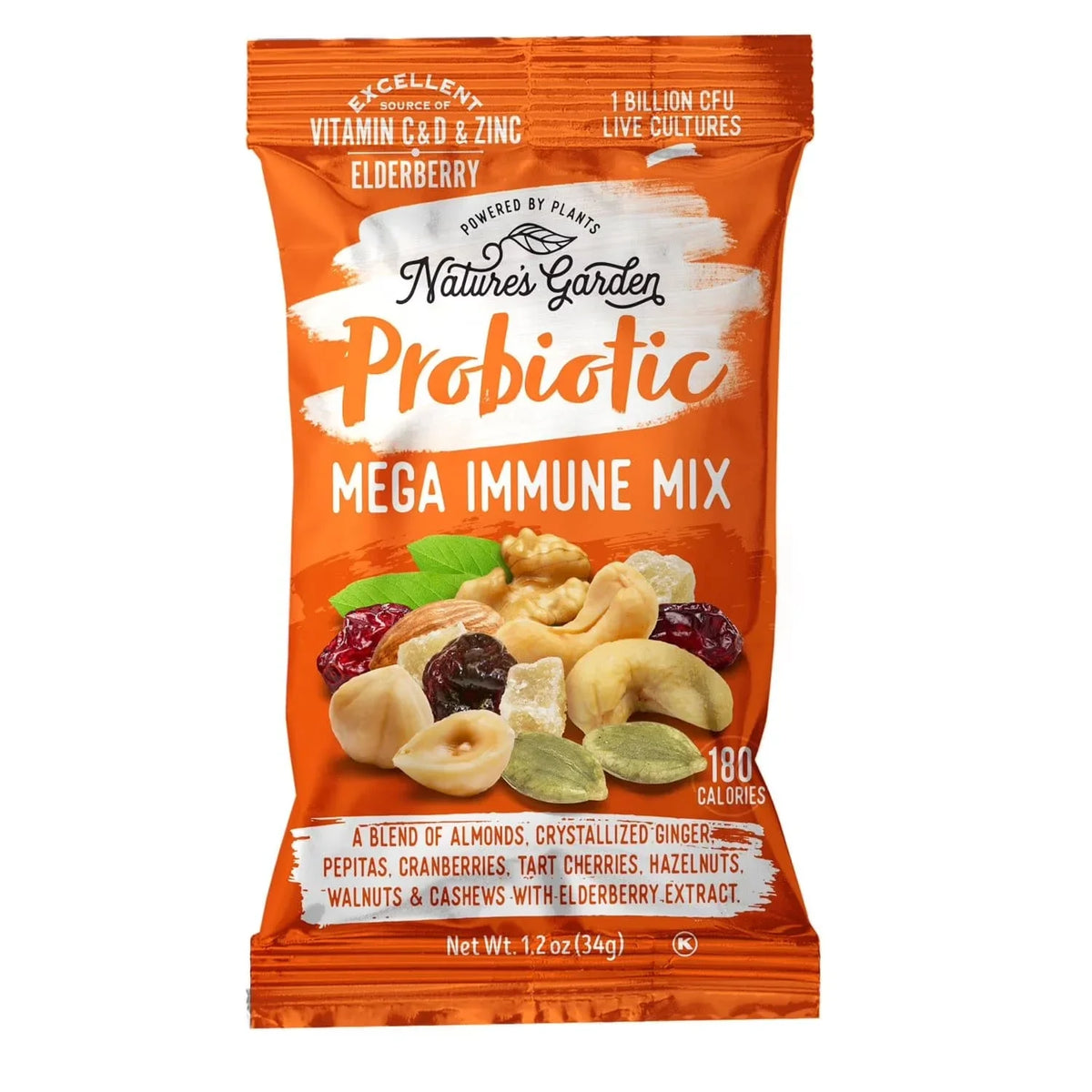 Nature's Garden Probiotic Immune Booster Trail Mix, Variety Pack, 816g - 24 pk.