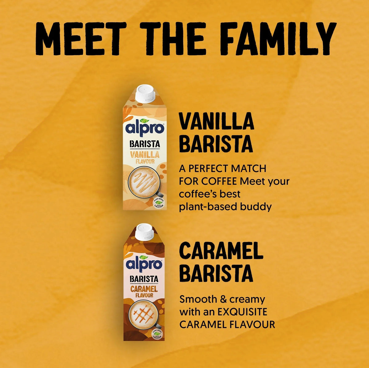 Alpro Barista Oat Caramel 750ml, Case of 8 (8 x 750ml), 100% Plant Based And Dairy Free, Suitable For Vegans, Naturally Free From Lactose, Rich In Nutrients