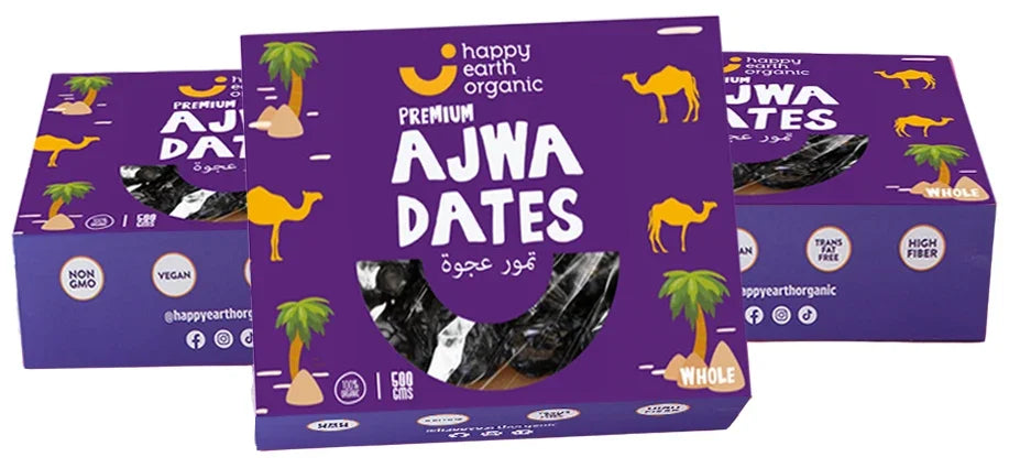 Happy Earth Organic Ajwa Dates 500g