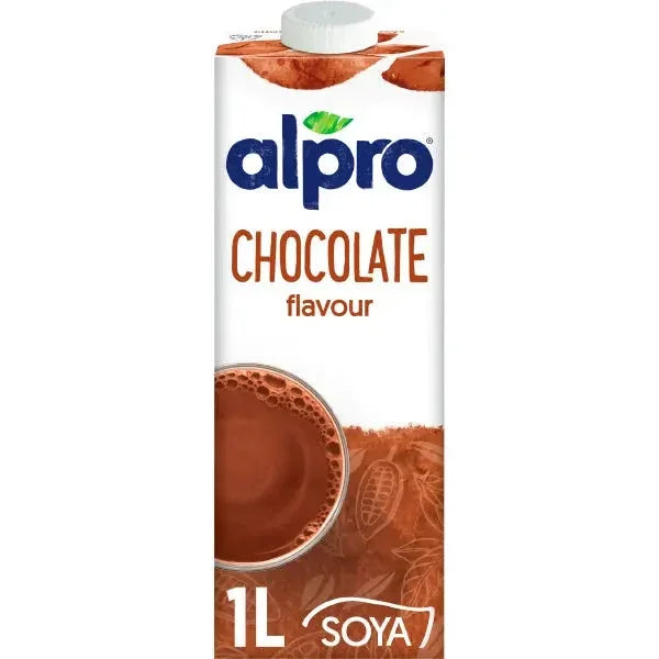 Alpro Soya Chocolate Drink 1L, 100% Plant Based And Dairy Free, Suitable For Vegans, Naturally Free From Lactose, Rich In Nutrients