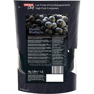 Andros Chef Frozen Blueberry high fruit compote 1Kg