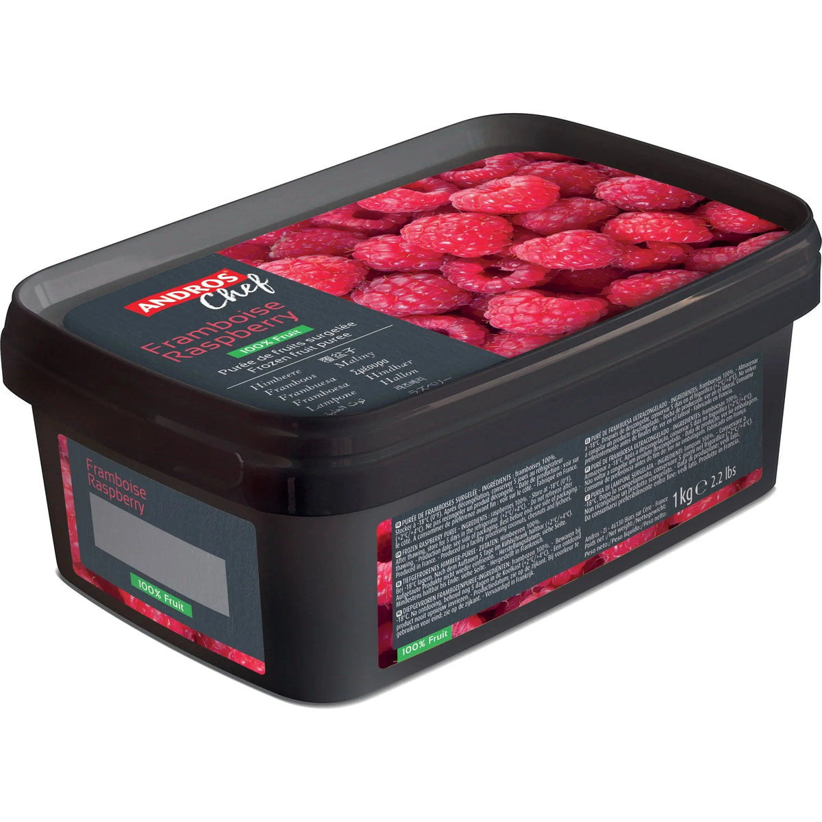 Andros Chef Frozen Raspberry Puree 1Kg
