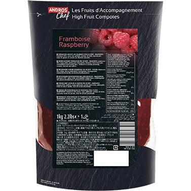 Andros Chef Frozen Raspberry high fruit compote 1Kg