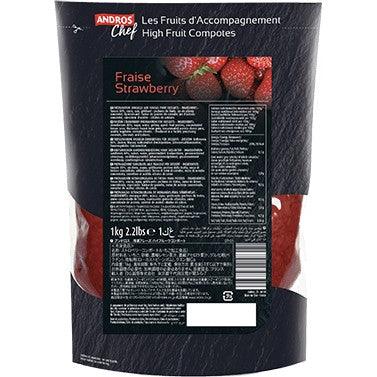 Andros Chef Frozen Strawberry high fruit compote 1Kg