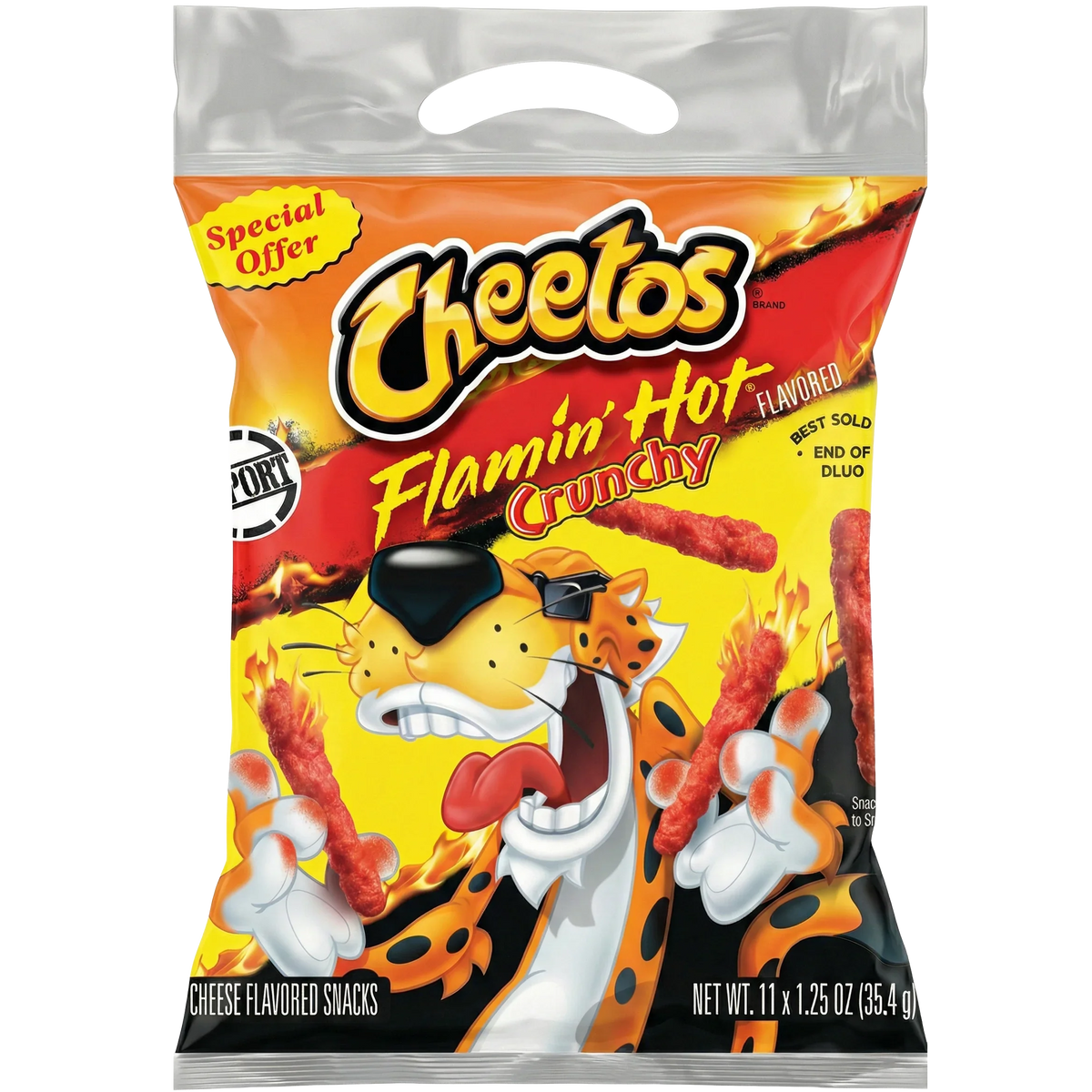 Cheetos Crunchy Flaming Hot Cheese Flavored Snack, Made with Real Cheese, 11 Pack 13.75 OZ – Export | Welaza
