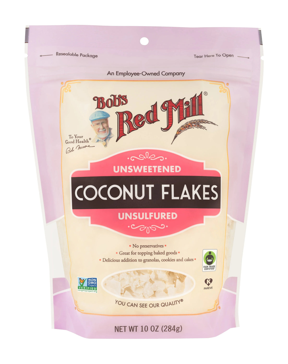Bob's Red Mill Coconut Flakes Unsweetened, Unsulfured, Non-GMO 284gm