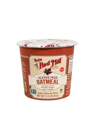 Bob's Red Mill Gluten Free Oatmeal Cup-Brown Sugar & Maple with Flax & Chia, Non-GMO 61gm