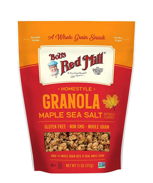 Bob's Red Mill Homestyle Granola Maple Sea Salt, Gluten Free, Whole Grain, Non-GMO 312gm