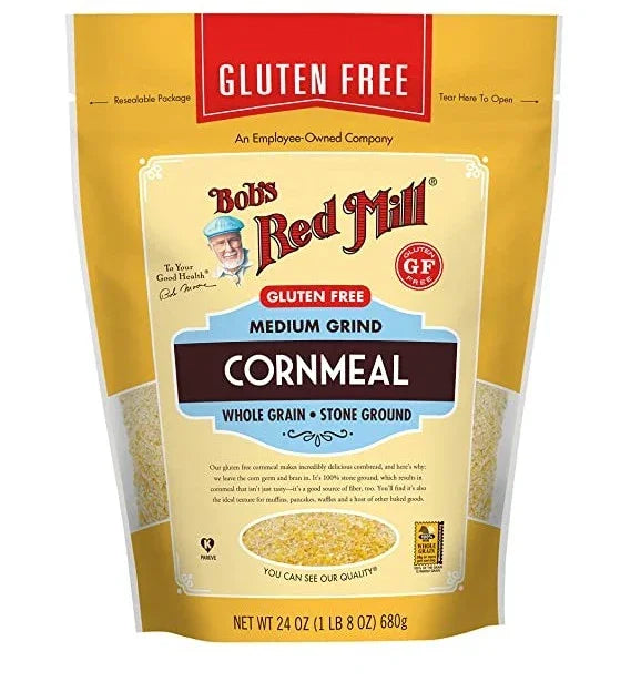 Bob's Red Mill Medium Grind Cornmeal, Whole Grain, Gluten Free 680gm