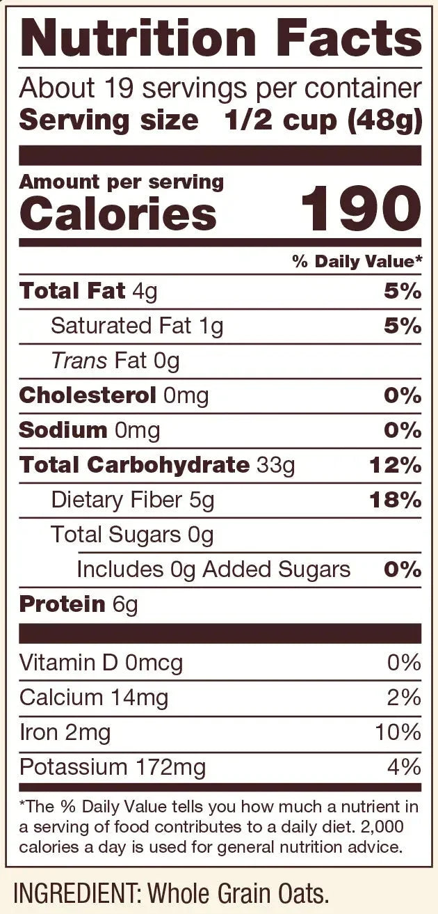 Bob's Red Mill Old Fashioned Gluten Free Rolled Oats - 11.34 Kg