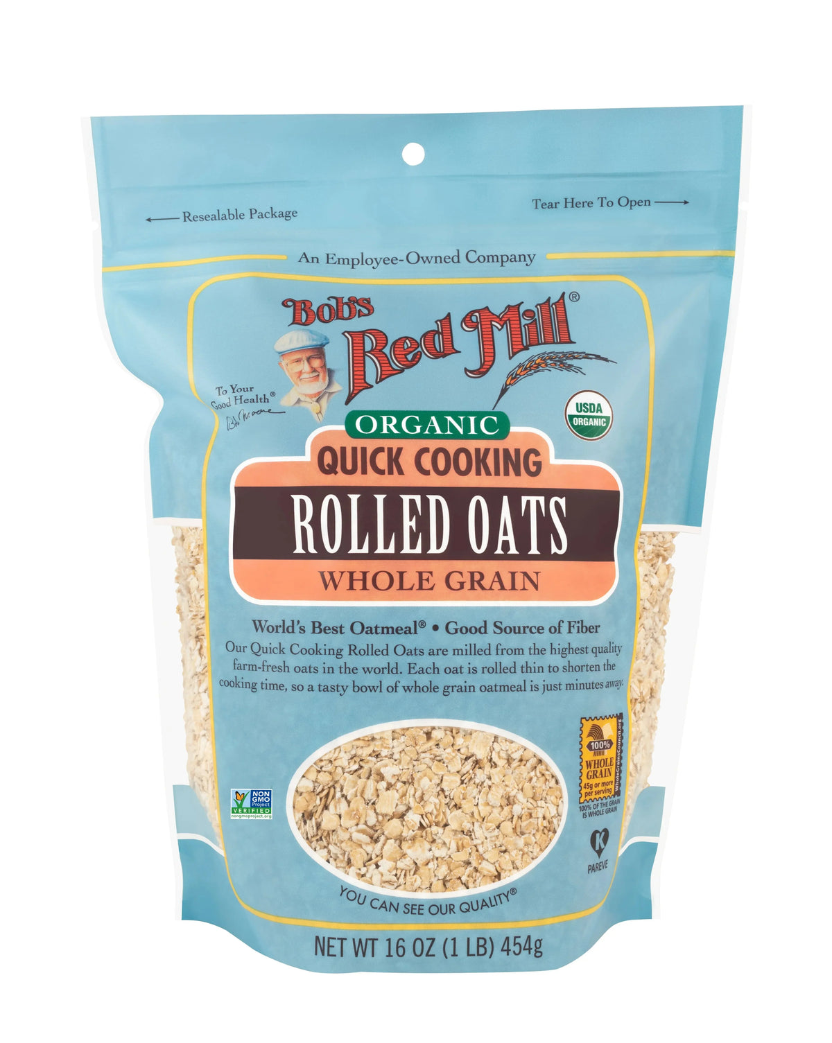 Bob's Red Mill Organic Rolled Oats Quick Cooking, Whole Grain, Non-GMO