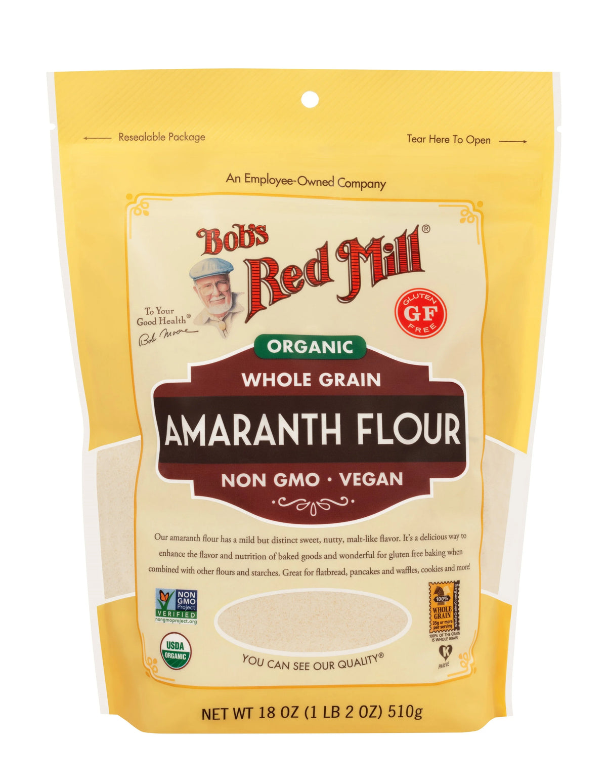 Bob's Red Mill Organic Whole Grain Amaranth Flour 510gm