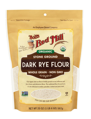 Bob's Red Mill Organic Whole Grain Dark Rye Flour, Non-GMO 567gm