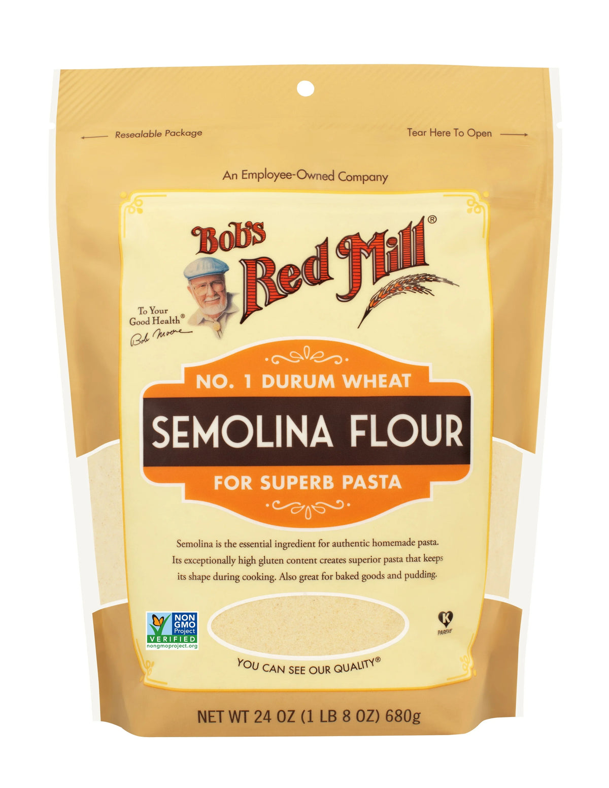 Bob's Red Mill Semolina Flour for Pasta, Durum Wheat,680gm