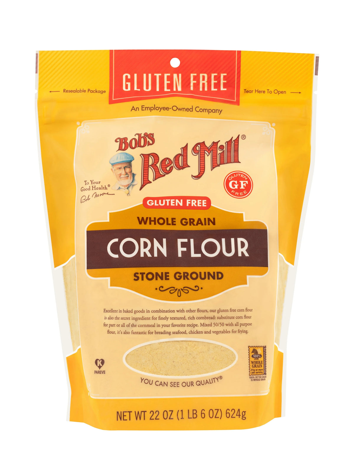 Bob's Red Mill Whole Grain Corn Flour, Gluten Free, 624gm