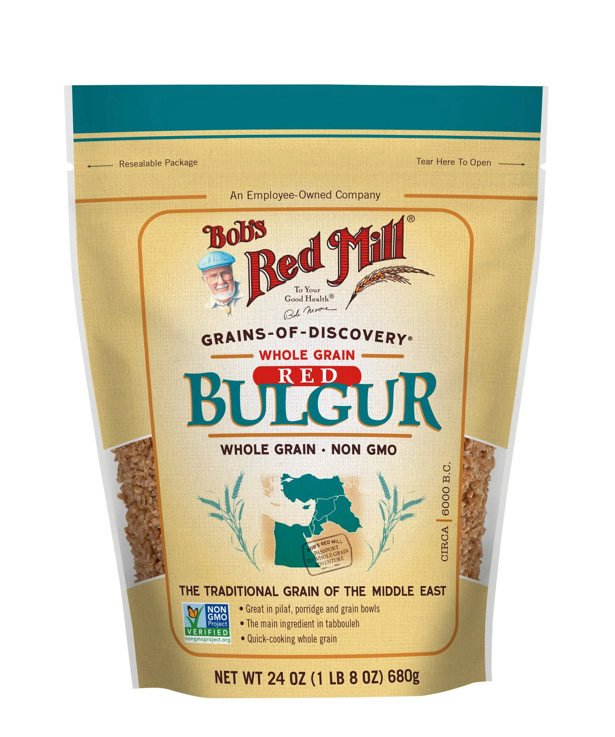 Bob's Red Mill Whole Grain Red Bulgur Wheat Ala, Non-GMO 680gm
