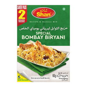 Shan Special Bombay Biriyani Saver Pack - 2 x 60g for Authentic Flavor