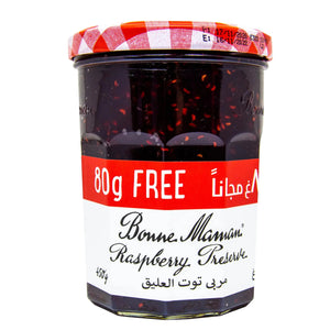 Bonne Maman Raspberry Preserve (370g) + 80gm FREE