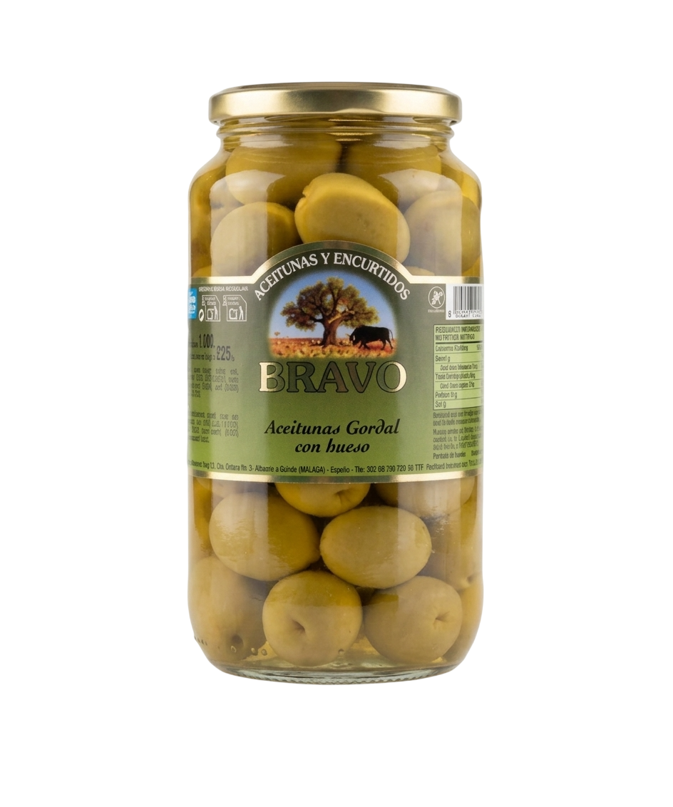 Bravo Gordal Green Olives with Pits 525g
