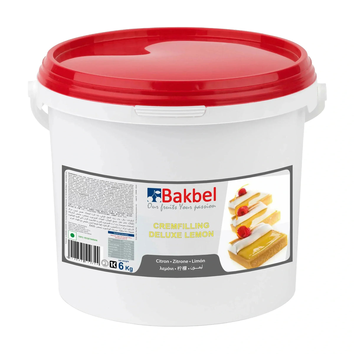 Bakbel Cremfilling Deluxe Lemon, 6 kg