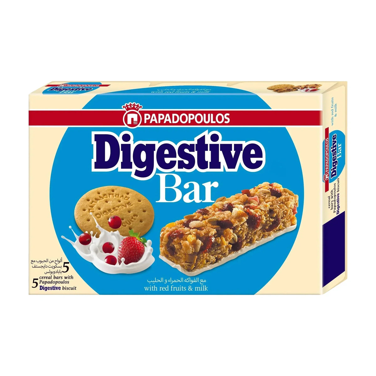 Digestive Fruit & Milk Cereal Bars - 28g 5 x 28g