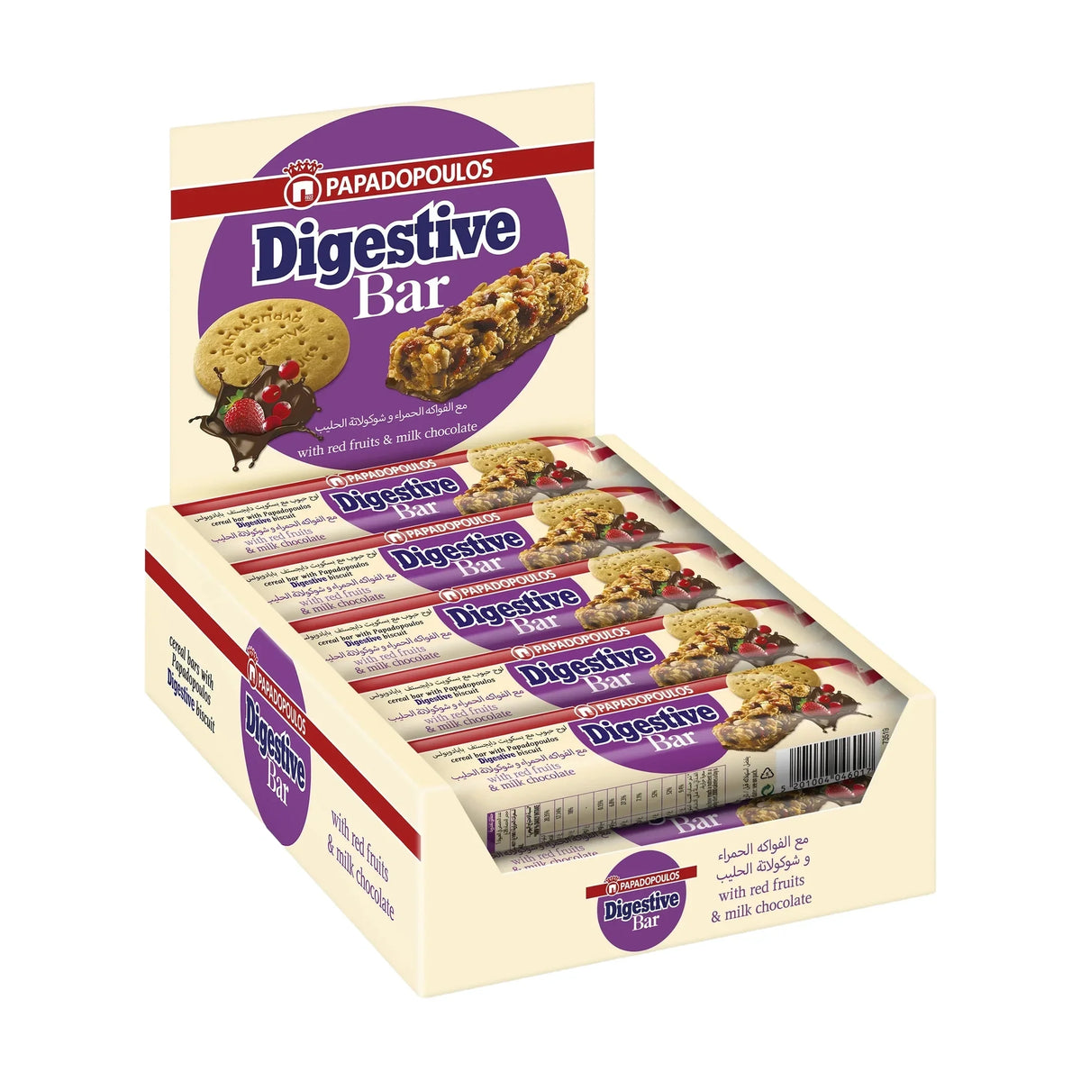 Digestive Fruit & Chocolate Cereal Bars, 28 g