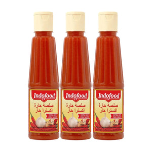 Indofood Extra Hot Chili Sauce - 140ml Pack of 3