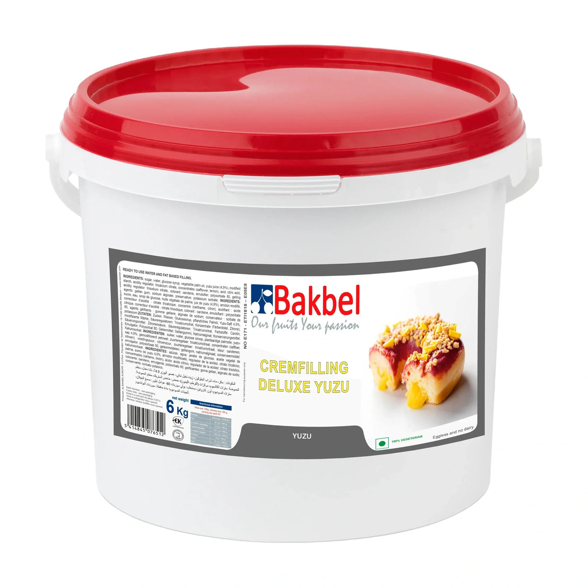 Bakbel Cremfilling Deluxe Yuzu, 6 kg