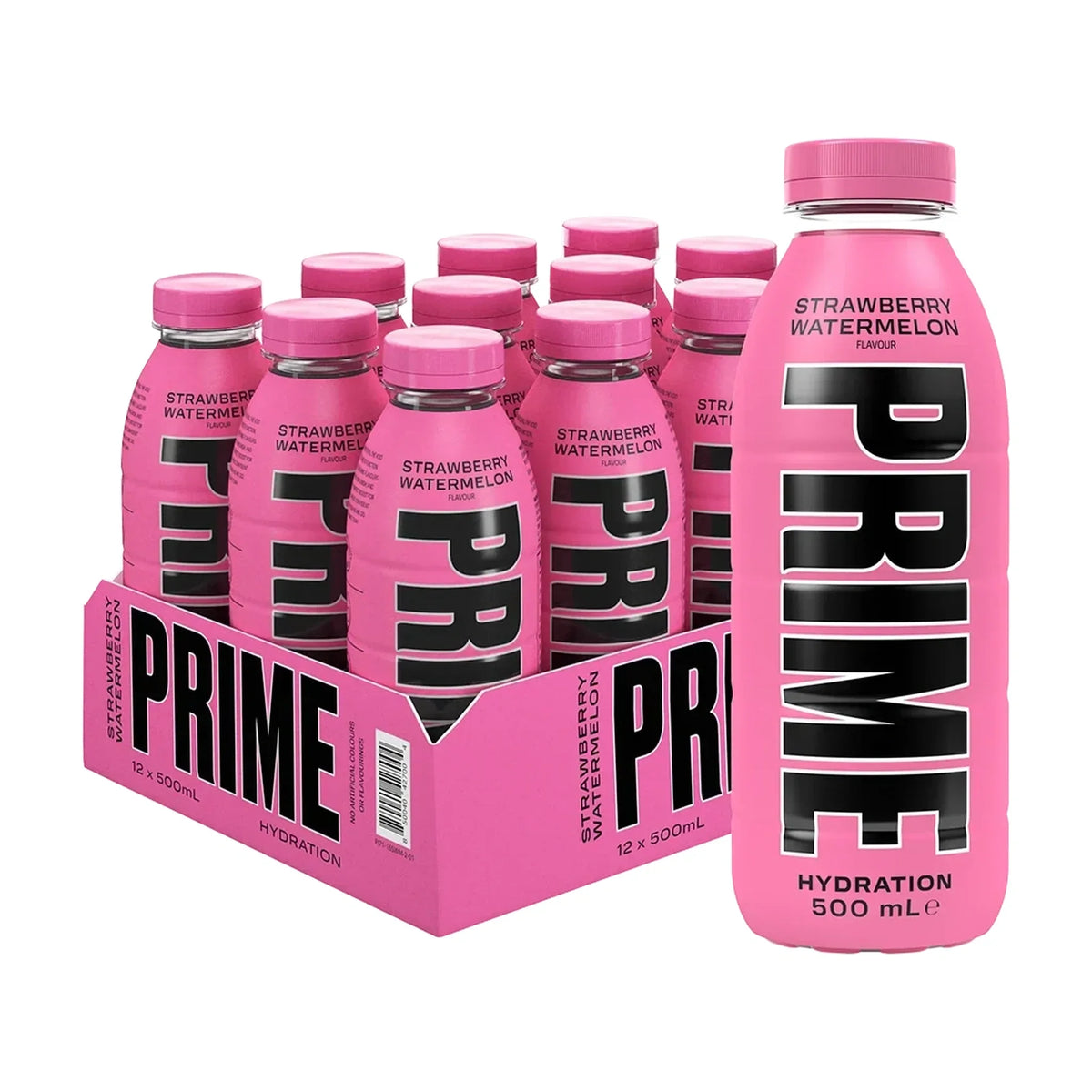 Prime Strawberry Watermelon Hydration, 12 × 500 ml