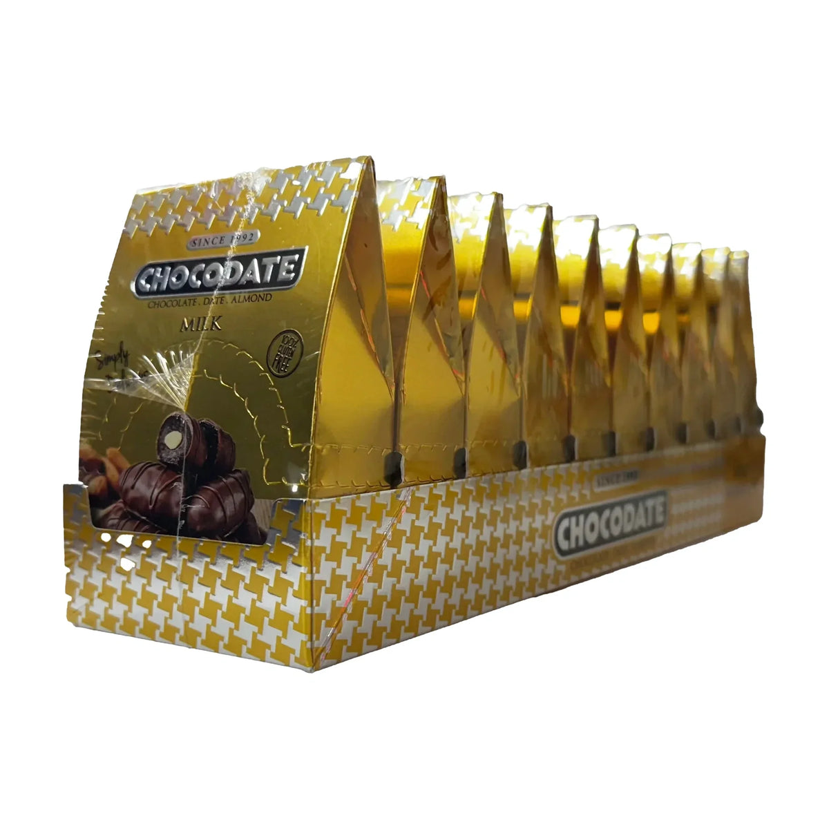Chocodate Milk Chocolate Almond Dates, 10 × 33 g