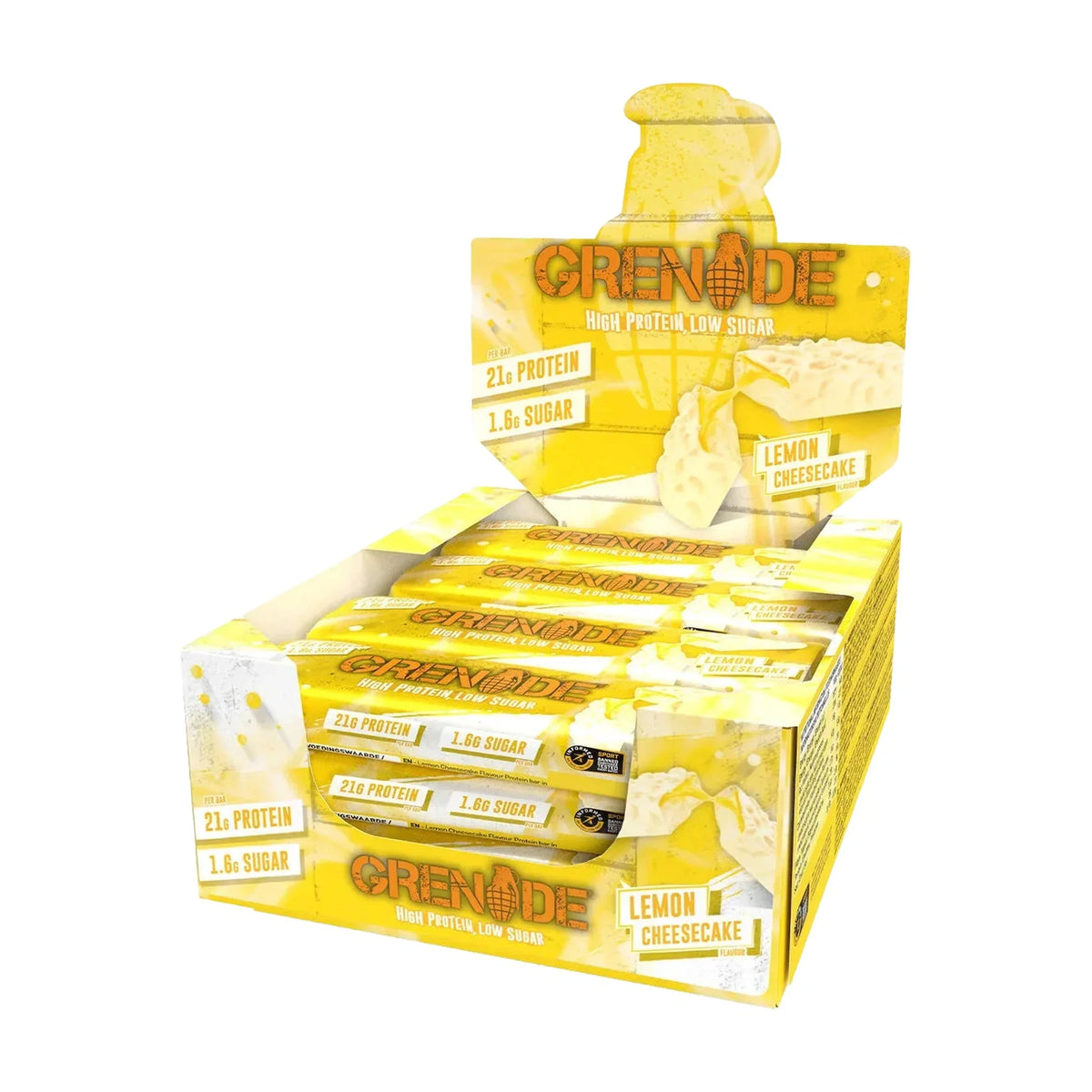 Grenade Lemon Cheesecake Protein Bars, 12 × 60 g