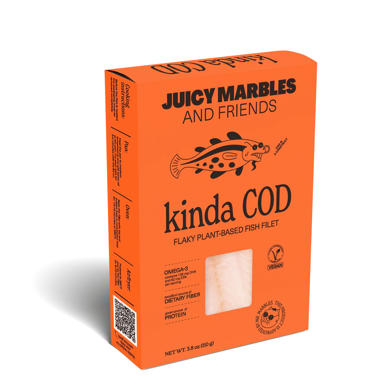 Juicy Marbles Plant-Based Vegan Kinda COD Flaky Fish Fillet