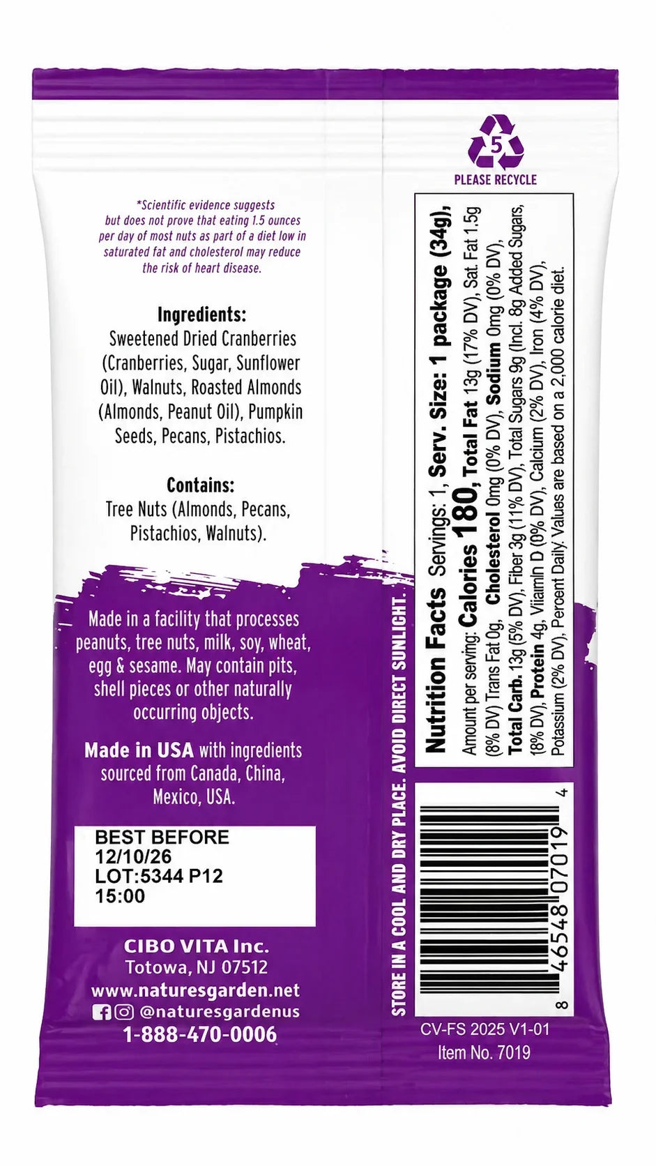 Nature's Garden Omega-3 Deluxe Mix 34g