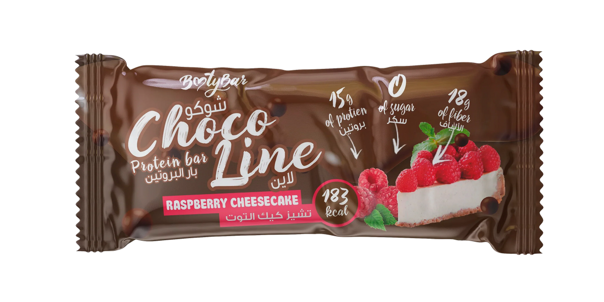 Bootybar Chocoline Protein Bar Raspberry Cheesecake 50g | Welaza