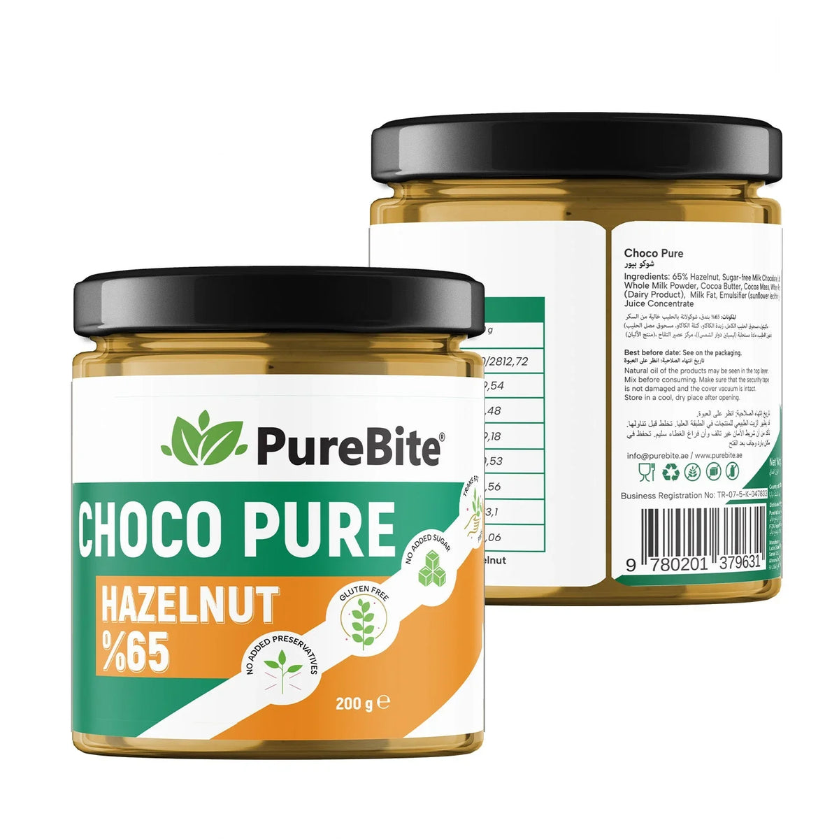 PureBite High Protein -Gluten Free, No Added Sugar Choco Pure Spread 200g