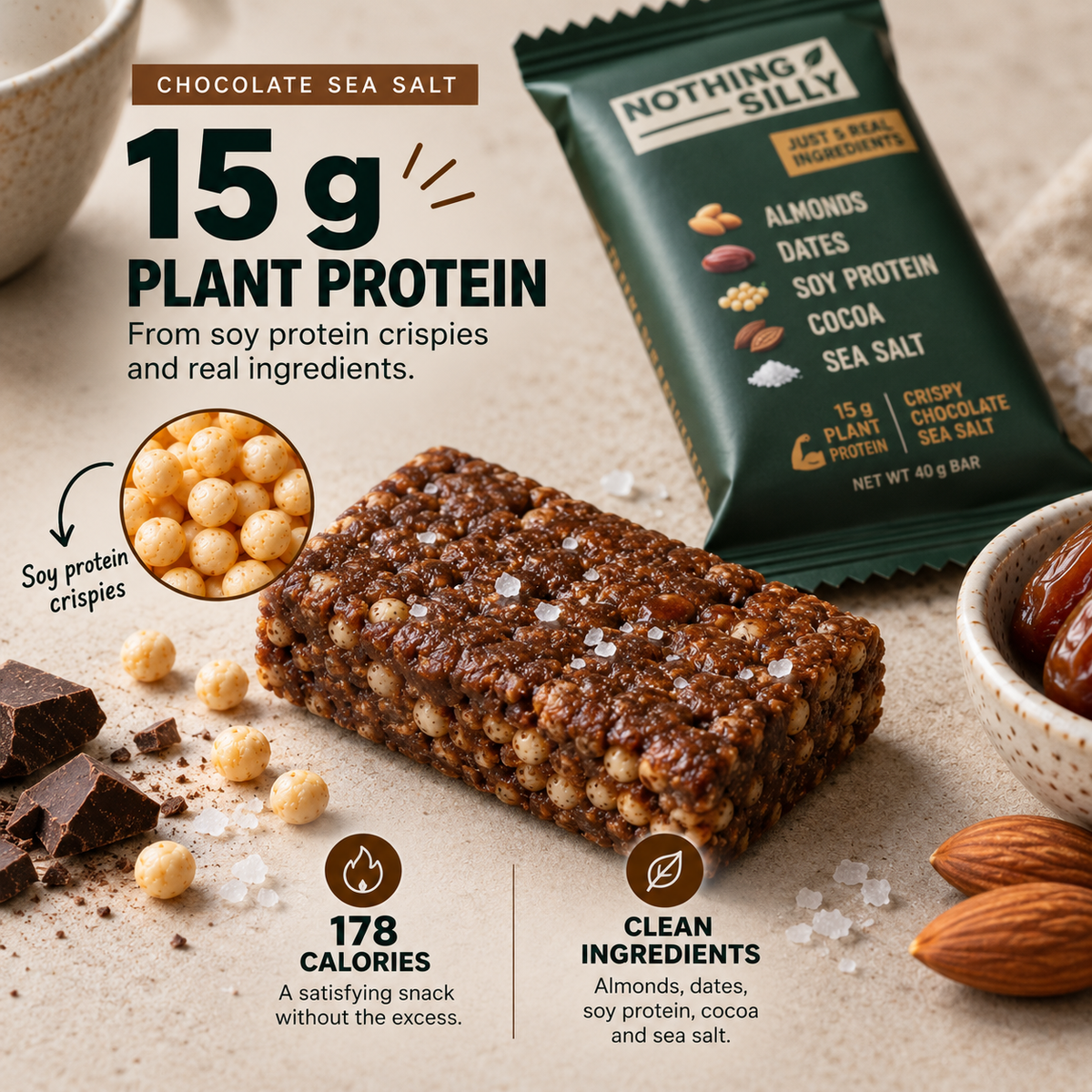 Chocolate Sea Salt - 12 Bars (Buy 12 and save AED 16)