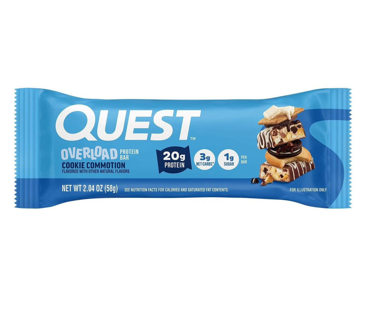 Quest Overload 'Cookie Commotion' Protein Bar 58g