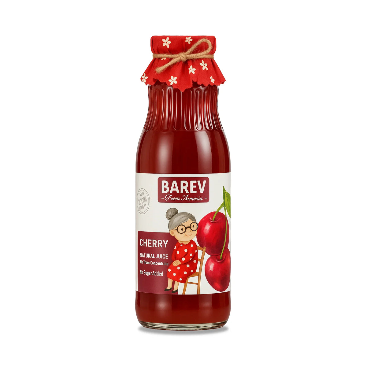 Barev Cherry Compote 100% Natural Fruit Beverage 1L