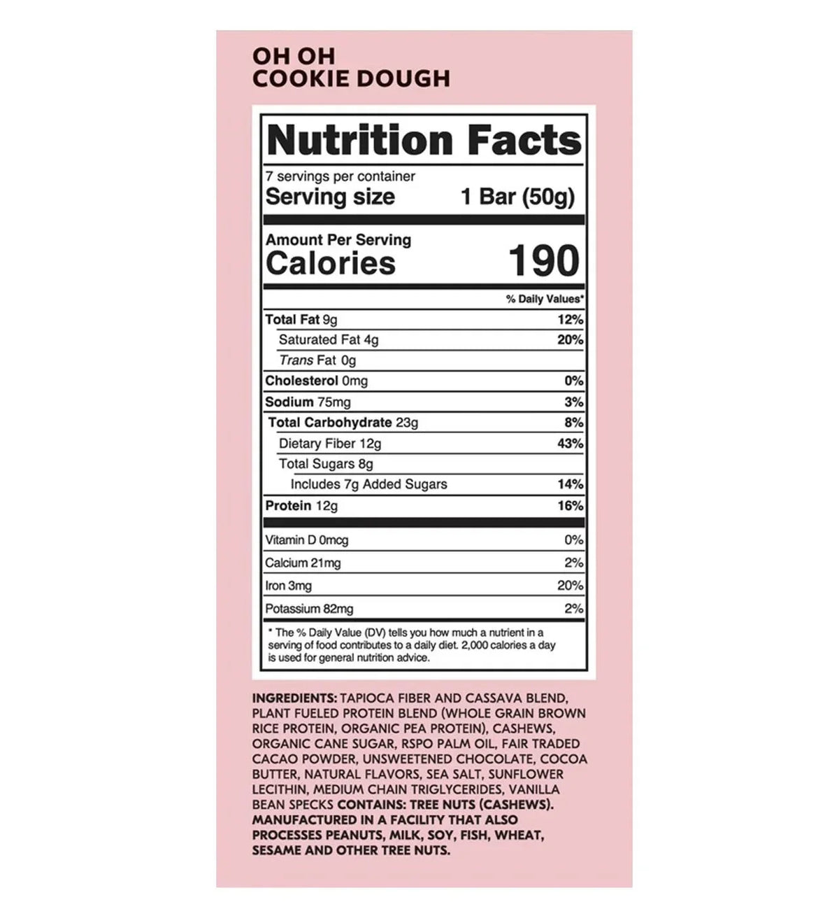 TRUBAR Plant Based Protein Bar Strawberry Shorty Got Cake 50g