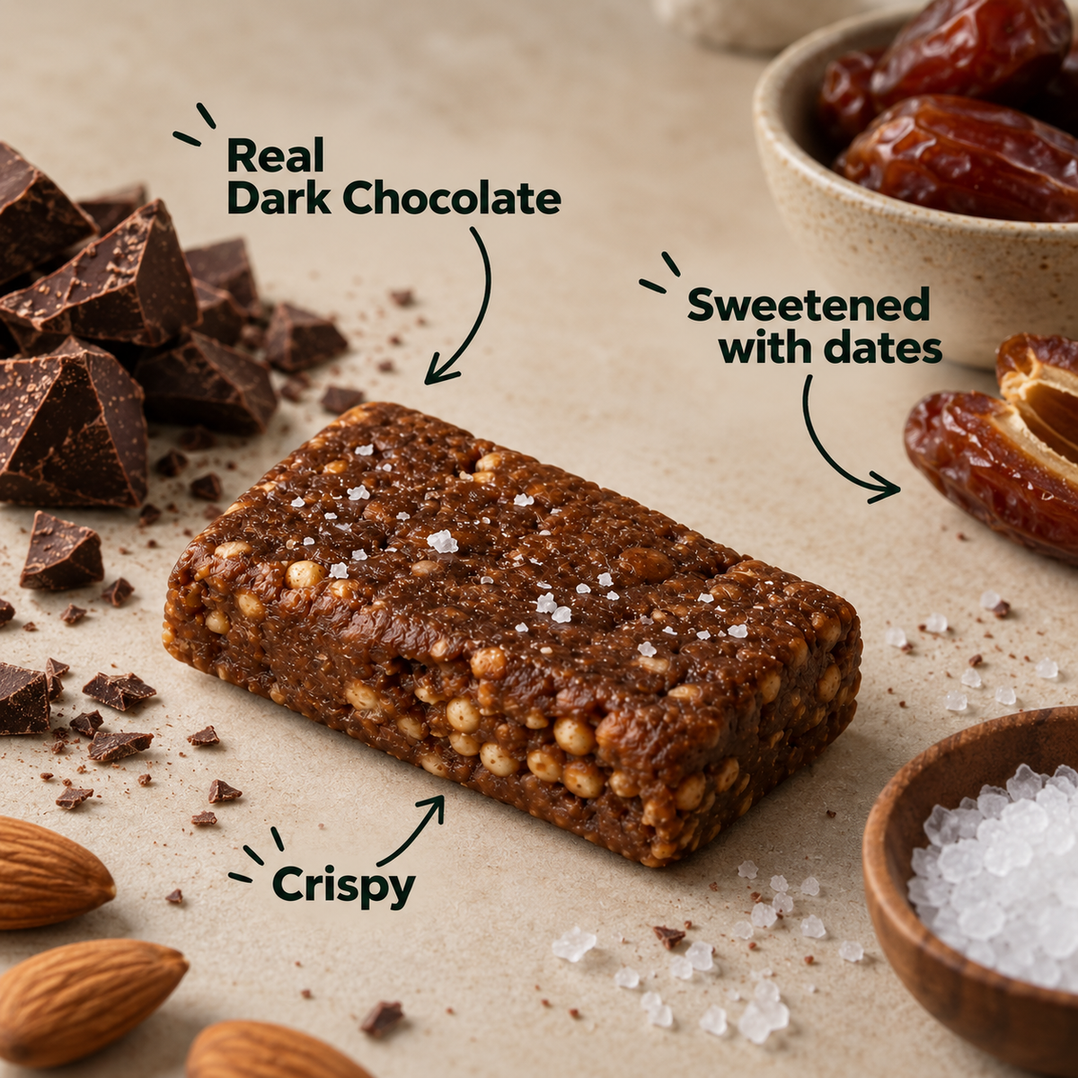 Chocolate Sea Salt - 6 Bars (Buy 6 and AED AED 9)