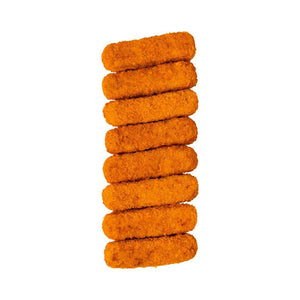 Crispy breaded plant-based nuggets arranged on white background, WELAZA UAE vegan food