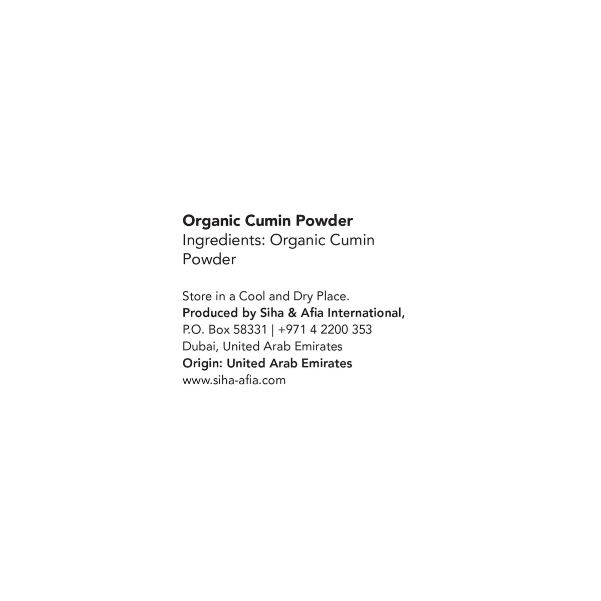 Meadows Organic Cumin Powder 80g