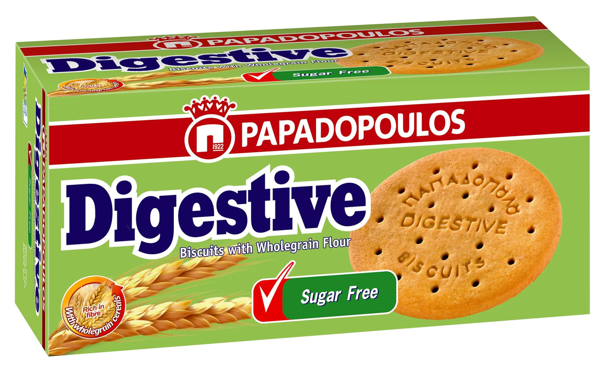 Digestive Biscuits With Wholegrain Flour, Sugar Free 250gm