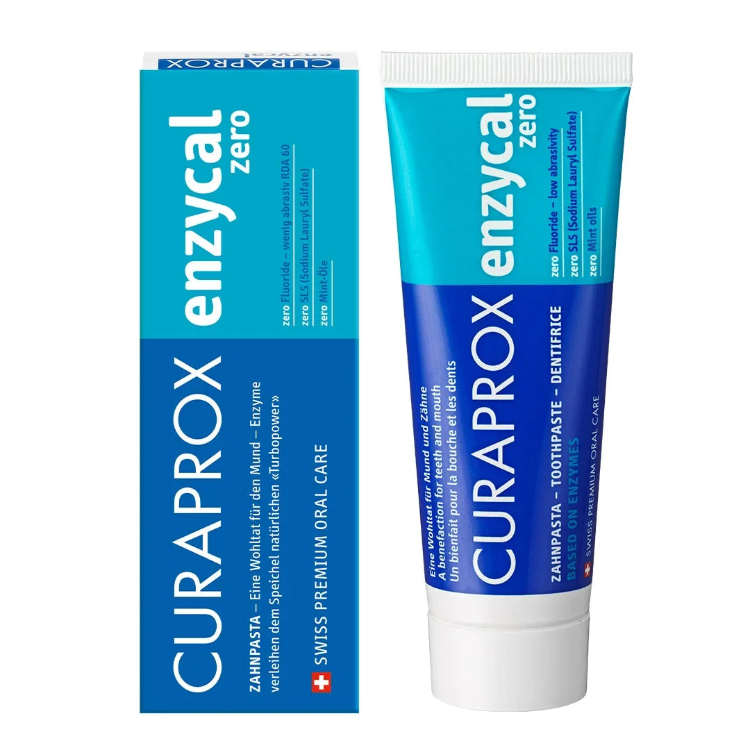 CURAPROX Enzycal Zero Toothpaste 75ml – Fluoride-Free Enzyme Toothpaste for Gentle Daily Oral Care