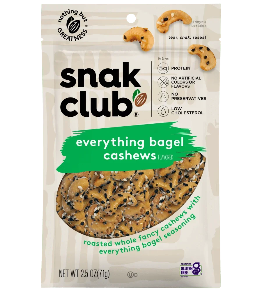 Snak Club Everything Bagel Cashews 71g | Welaza
